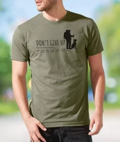 T-Shirts>Nayked Apparel Ridiculously Soft Crew Neck Graphic T-Shirt | Don'T Give Up-Hike With Your Dog