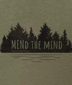 Shirts>Nayked Apparel Ridiculously Soft Crew Neck Graphic T-Shirt | Mend The Mind-Treeline And Lake Graphic