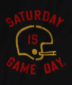 T-Shirts>Nayked Apparel Ridiculously Soft Saturday Is Game Day Graphic Long Sleeve Crew Neck T-Shirt