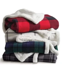 Accessories>Nayked Apparel Sherpa Flannel Blanket
