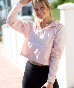 Athleisure>Nayked Apparel Women'S Lightweight Pullover Cropped Windbreaker