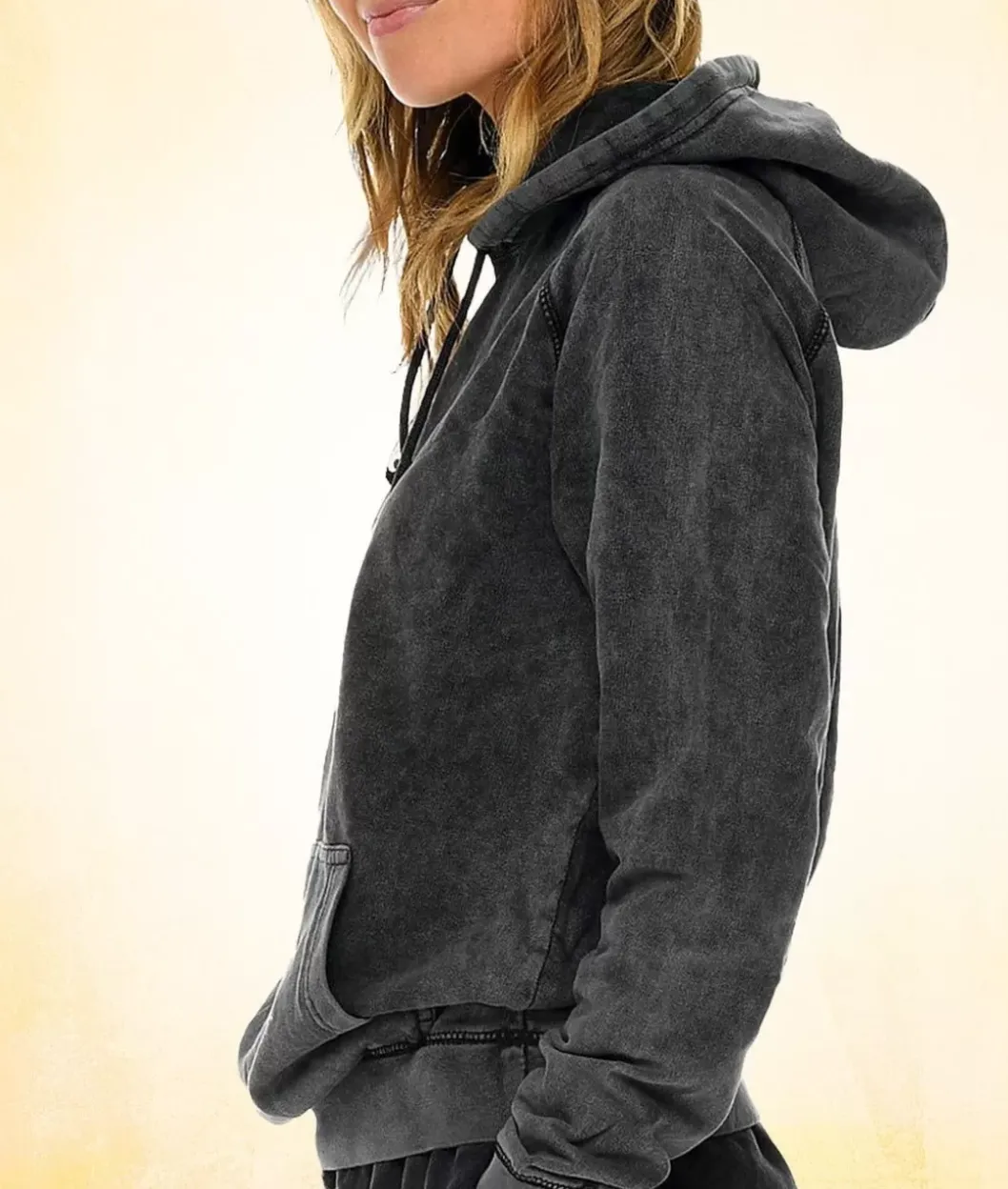 Hoodies & Sweatshirts>Nayked Apparel Women'S Oversized Vintage Fleece Raglan Hoodie