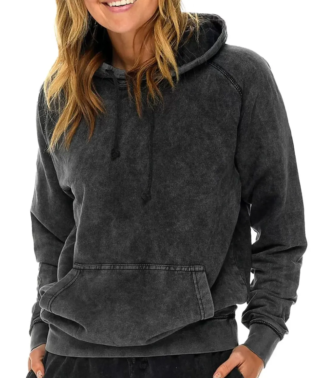 Hoodies & Sweatshirts>Nayked Apparel Women'S Oversized Vintage Fleece Raglan Hoodie