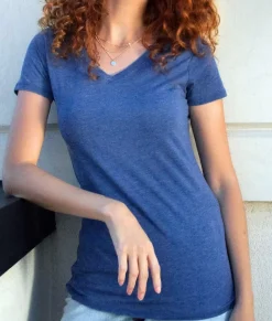 T-Shirts>Nayked Apparel Women'S Ridiculously Soft Vintage Wash V-Neck Short Sleeve T-Shirt