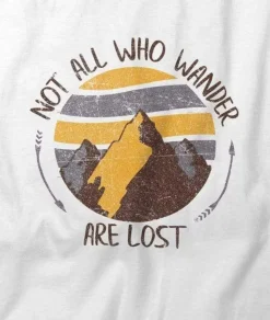Tops>Nayked Apparel Women'S Ridiculously Soft Graphic Tee | Not All Who Wander Are Lost