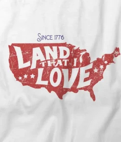 Tops>Nayked Apparel Women'S Ridiculously Soft Lightweight Graphic Tee | Land That I Love