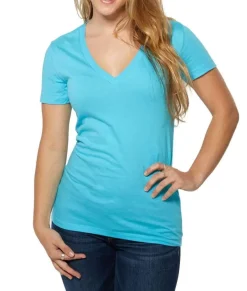 Tops>Nayked Apparel Women'S Ridiculously Soft Deep V-Neck T-Shirt