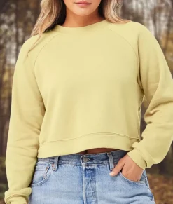 Hoodies & Sweatshirts>Nayked Apparel Women'S Ridiculously Soft Raglan Abbreviated Crop Pullover