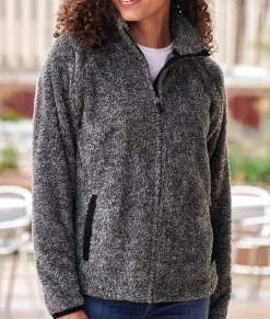 Athleisure>Nayked Apparel Women'S Ridiculously Soft Shag Sherpa Full-Zip Jacket