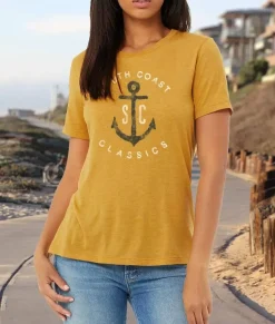 T-Shirts>Nayked Apparel Women'S Ridiculously Soft Lightweight Graphic T-Shirt | Sc Anchor