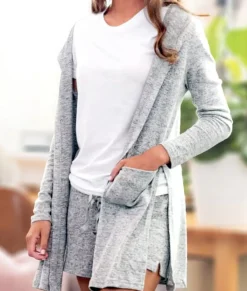 Tops>Nayked Apparel Women'S Ridiculously Soft Cuddle Fleece Lounge Cardigan Oxford