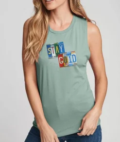 Tank Tops>Nayked Apparel Women'S Ridiculously Soft Festival Graphic Muscle Tank | Stay Gold
