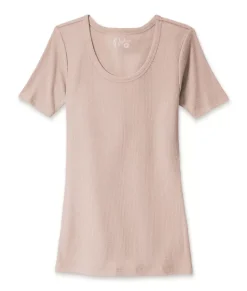 T-Shirts>Nayked Apparel Women'S Ridiculously Soft Ribbed Scoop Neck Tee
