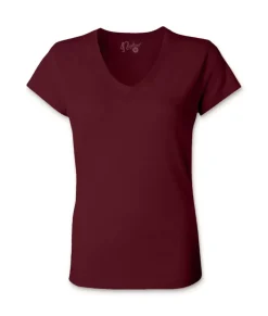 Tops>Nayked Apparel Women'S Ridiculously Soft 100% Cotton Fitted V-Neck T-Shirt