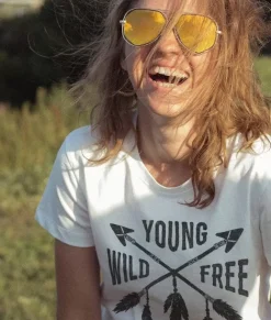 T-Shirts>Nayked Apparel Women'S Ridiculously Soft Lightweight Graphic Tee | Young Wild Free