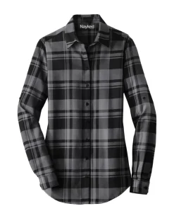 Tops>Nayked Apparel Women'S Ridiculously Soft Plaid Flannel Tunic Shirt