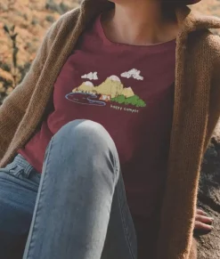 Tops>Nayked Apparel Women'S Ridiculously Soft 100% Cotton Graphic Tee | Happy Camper