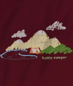 Tops>Nayked Apparel Women'S Ridiculously Soft 100% Cotton Graphic Tee | Happy Camper