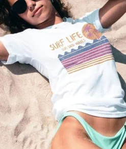 Tops>Nayked Apparel Women'S Ridiculously Soft 100% Cotton Graphic Tee | Surf Life