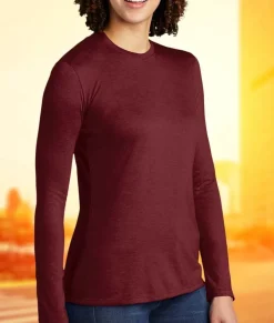 T-Shirts>Nayked Apparel Women'S Ridiculously Soft Recycled Lightweight Long Sleeve T-Shirt