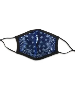 Accessories>Nayked Apparel Women'S Ridiculously Soft Bandana Print 2-Layer Face Mask With Adjustable Ear Loops Navy