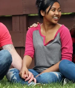 Tops>Nayked Apparel Women'S Ridiculously Soft Vintage Raglan Baseball T-Shirt