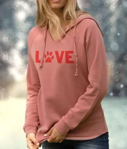 Hoodies & Sweatshirts>Nayked Apparel Women'S Ridiculously Soft Wave Wash Valentine'S Day Graphic Hoodie | Love My Pet