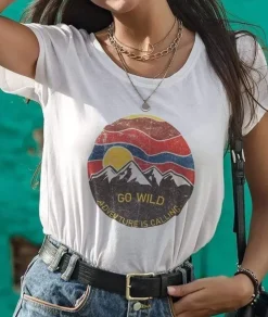 Tops>Nayked Apparel Women'S Ridiculously Soft Graphic Tee | Go Wild