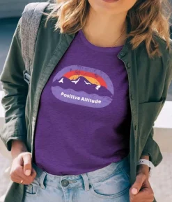Tops>Nayked Apparel Women'S Ridiculously Soft 100% Cotton Graphic Tee | Positive Altitude