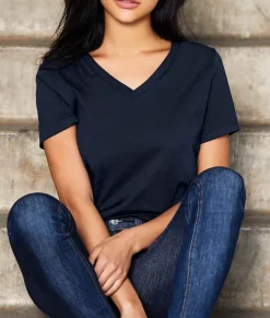 Tops>Nayked Apparel Women'S Ridiculously Soft Relaxed Fit 100% Cotton V-Neck T-Shirt