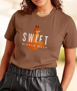 T-Shirts>Nayked Apparel Women'S Ridiculously Soft Relaxed Fit 100% Cotton Graphic T-Shirt | Swift Single Malt