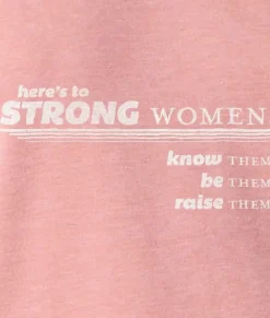 Hoodies & Sweatshirts>Nayked Apparel Women'S Soft Burnout French Terry Graphic Pullover | Here'S To Strong Women