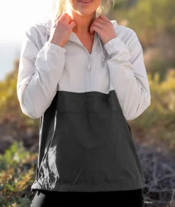 Tops>Nayked Apparel Women'S Soft Lightweight Oversized Half-Zip Pullover Windbreaker Anorak