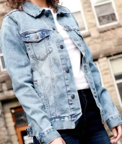 Tops>Nayked Apparel Women'S Soft Oversized Vintage Denim Jacket